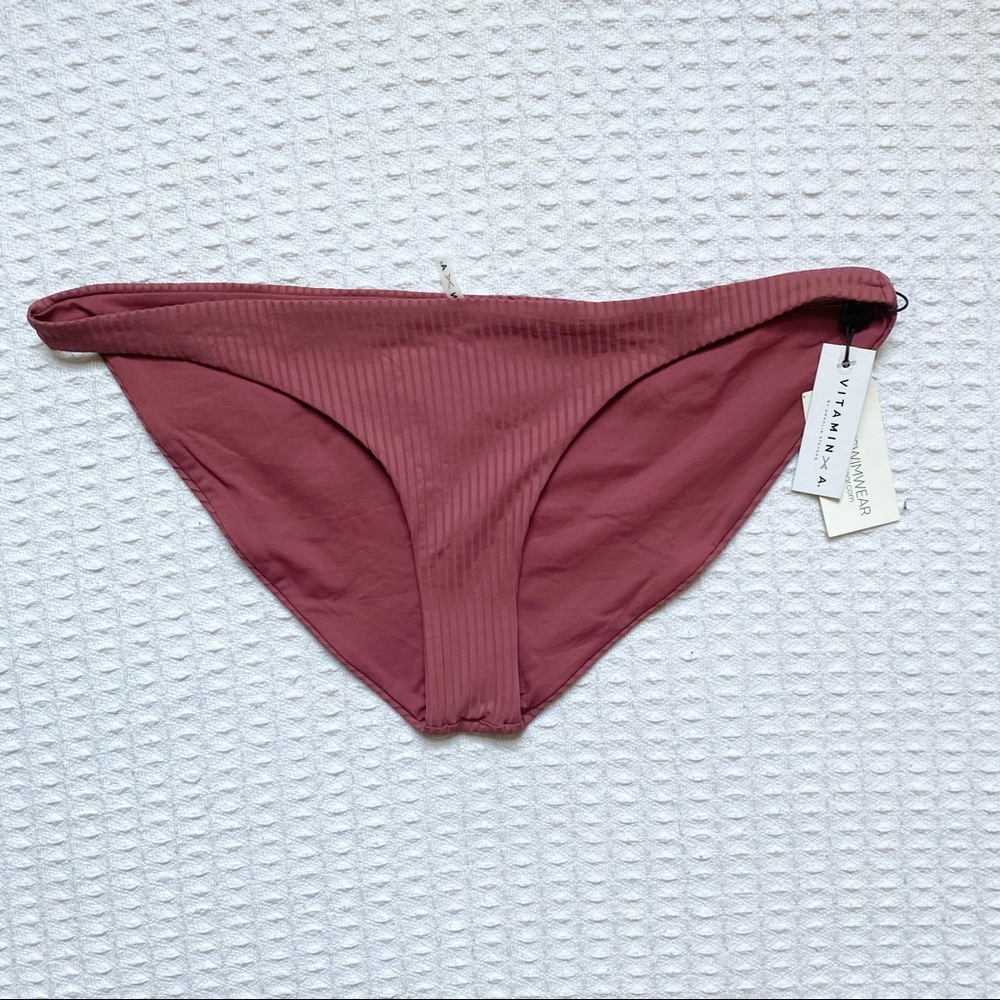 Vitamin A Luciana ribbed bottom havana rose 14 NWT